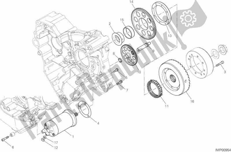 All parts for the Electric Starting And Ignition of the Ducati Multistrada 1200 S Touring Brasil 2018